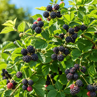 1 gal. Triple Crown Thornless Blackberry Plants – Live Fruiting Berry Bushes, 2-Pack